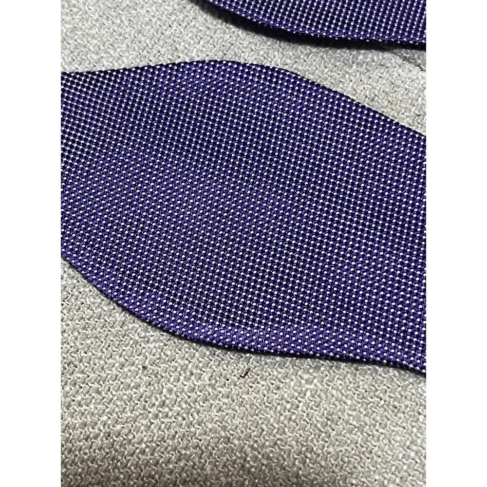 Tommy Hilfiger Purple White 100% Silk Bow Tie Adjustable 13 3/4 - 18